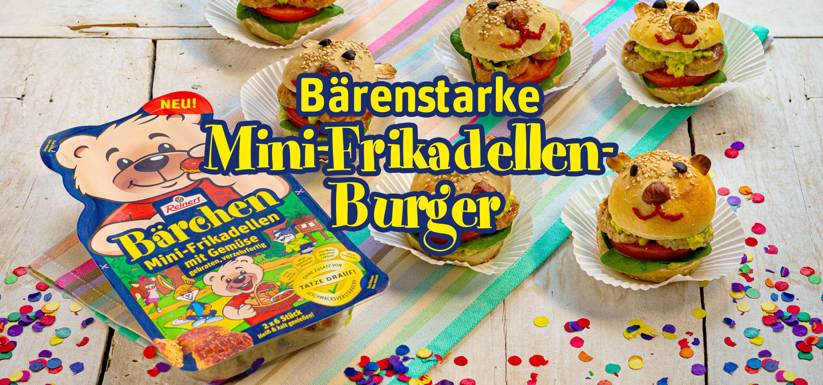 Onzeker Keelholte Stressvol Reinert Bärchen : Mini-Frikadellen-Burger mit Avocado und Babyspinat |  Reinert Bärchen