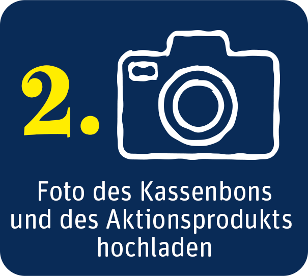 Foto des Kassenbons und des Aktionsprodukts hochladen